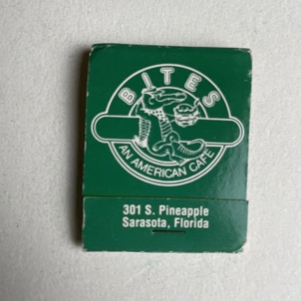 Vintage Bites An‎ American Cafe Matchbook Pineapple Sarasota Florida
